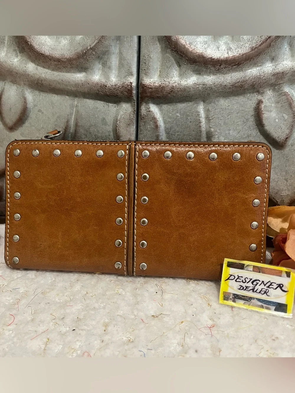 MICHAEL KORS Astor Leather Wallet Luggage Tan